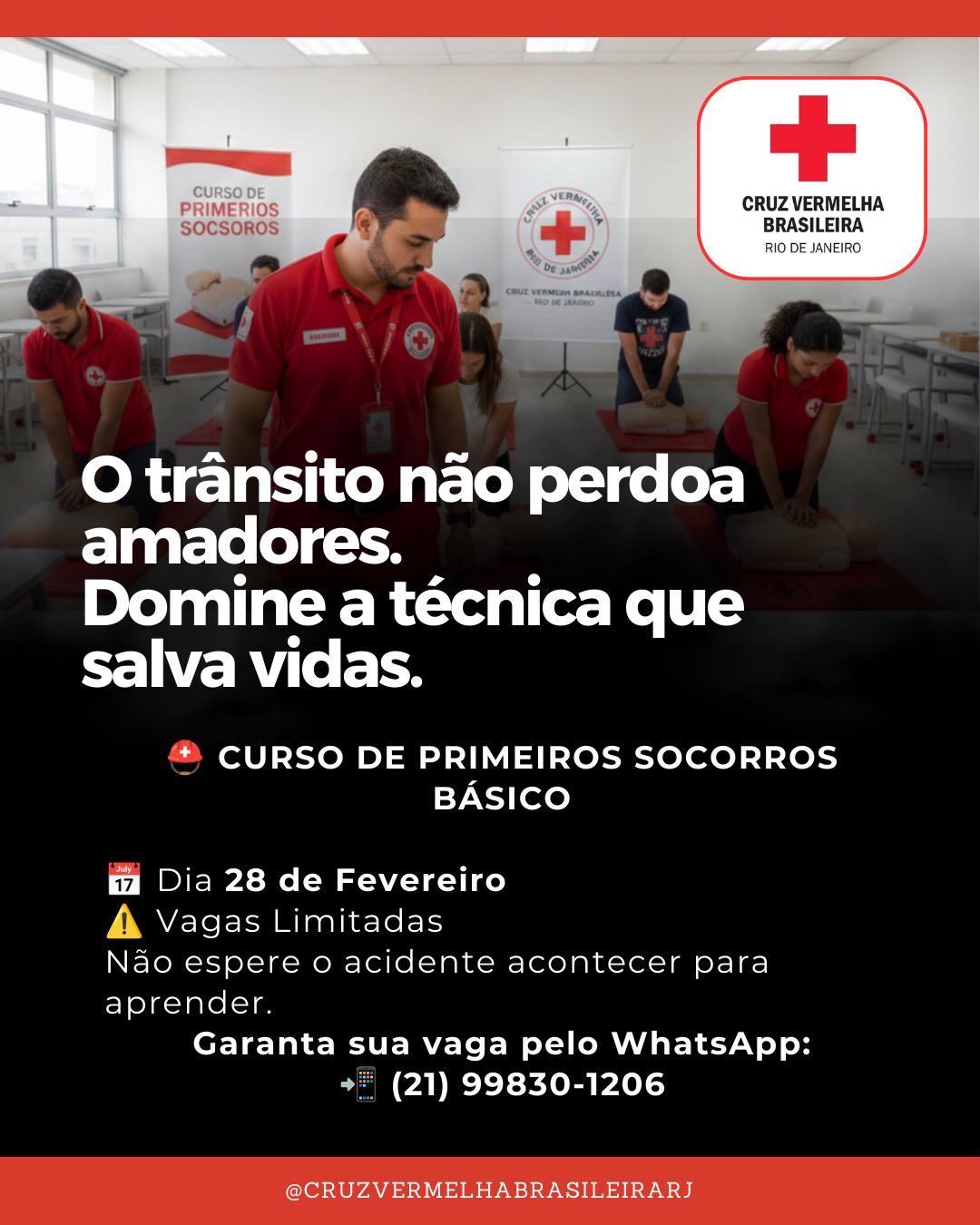 Curso de primeiros socorros da Cruz Vermelha Brasileira Rio de Janeiro
