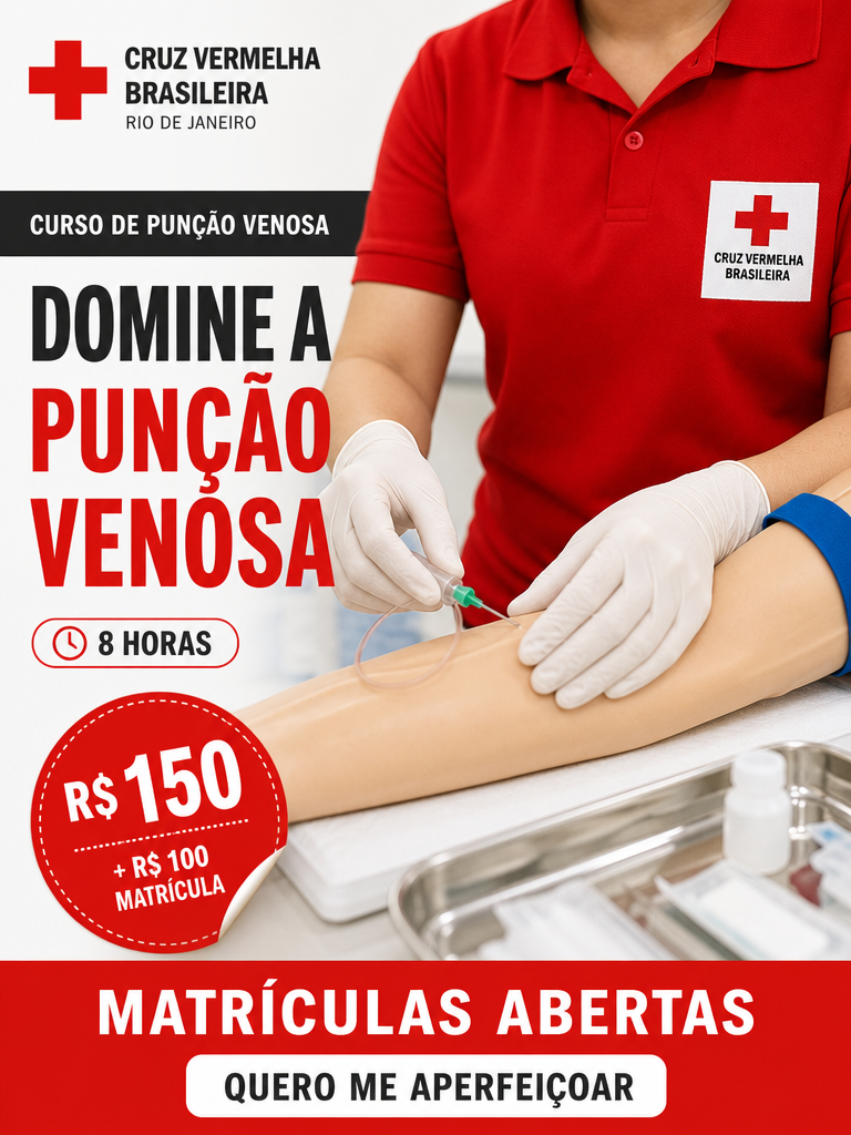 Curso de Punção Venosa da Cruz Vermelha Brasileira Rio de Janeiro