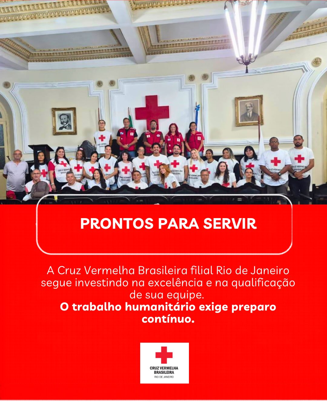 Formação de novos voluntários da Cruz Vermelha Brasileira Rio de Janeiro